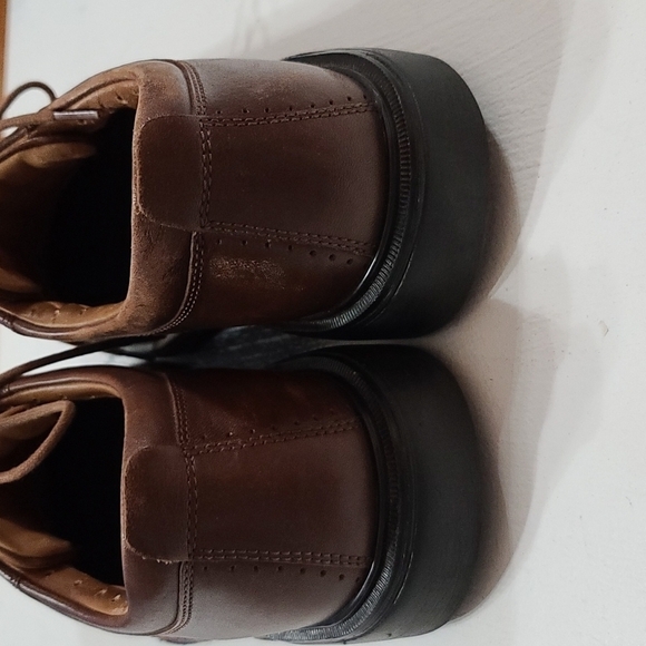 Clarks Unstructured Mens Casual Dress Shoes Brown Lace-up Size 10 EUC - Picture 6 of 11